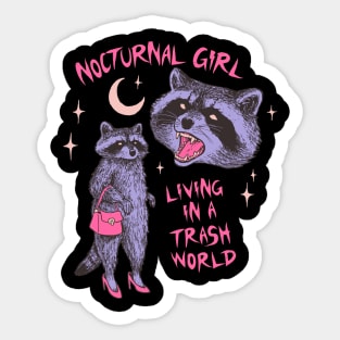 Nocturnal Girl Sticker